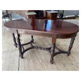 LARGE ROSE WOOD LIBRARY TABLE