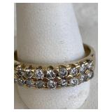 14K YELLOW GOLD DIAMOND ANNIVERSARY RING