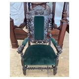 NORTH WIND FACE CARVED THRONE CHAIR