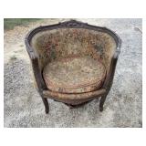 ANTIQUE FRENCH PEDDLEPOINT CHAIR