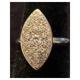 10K MARQUISE DIAMOND FASHION RING