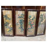 SET OF 4 ORIENTAL SOAPSTONE SHADOWBOXES