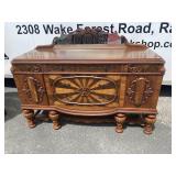 SUNBURST INLAID WALNUT SIDEBOARD