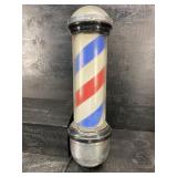 ANTIQUE BARBER POLE WORKING