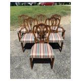 SET OF 6 SWEETHEART BACK CHAIRS