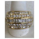 14K GOLD 3.06 CARAT DIAMOND ANNIVERSARY RING