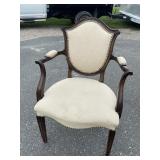 MAHOGANY SHEEL BACK DECORATOR CHAIR