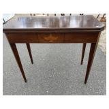 MAHOGANY URN INLAID HEPPLEWHITE FLIP TOP GAME