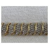 10K YELLOW GOLD 3 CARAT DIAMOND LADIES BRACELET