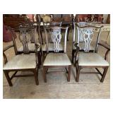 SET OF 6 ETHAN ALLEN SOLID CHERRY CHIPPENDALE