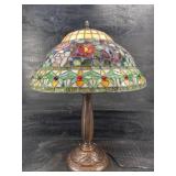 TIFFANY STYLE LEADED GLASS LAMP