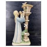 LARGE TALL GOEBEL MOTHER CHILD BIRDHOUSE FIGURINE