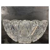 ANTIQUE SIGNED LIBBEY BRILLIANT CUT GLASS BOWL
