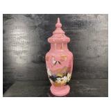 TALL BRISTOL HAND PAINTED URN WITH LID