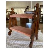 WALNUT VICTORIAN 2 TIER STOOL