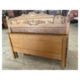 FULL SIZE OAK HIGH BACK BED