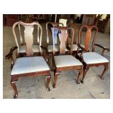 SET OF 6 SOLID CHERRY QUEEN ANNE CHAIRS