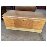 SATIN WOOD WATERFALL CEDAR CHEST