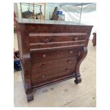 19TH CENTURY MAHOGANY 4 DRAWER EMPIRE CHEST