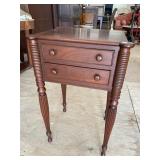 SOLID MAHOGANY SHERATON 2 DRAWER STAND