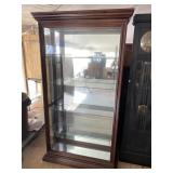PULASKI CHERRY ALL BEVELED CURIO CABINET