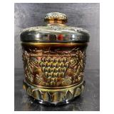 ANTIQUE SIGNED NORTHWOOD AMETHYST GRAPE & CABLE