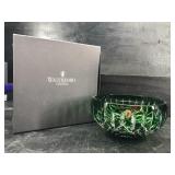 LARGE WATERFORD ARAGLIN 9 IN EMERALD BOWL