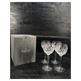 SET OF 4 WATERFORD LISMORE HOCK GLASSES