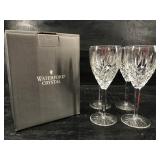 SET OF 4 WATERFORD ARAGLIN 10 OZ GOBLETS