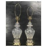 PR OF WATERFORD LISMORE TABLE LAMPS