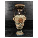 MAJOLICA LARGE VASE WITH FACES