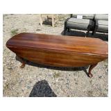 SOLID CHERRY DROP LEAF QUEEN ANNE COFFEE TABLE
