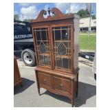 WALNUT SHERATON CHINA CLOSET