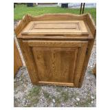 OAK TRASH CAN BIN
