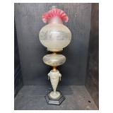 ANTIQUE OIL BANQUET LAMP