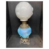 SATIN GLASS GONE WITH THE WIND STYLE LAMP