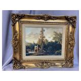 ORNATE FRAMED RIVER SCENE PRINT