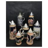 LOT OF 7 GERMAN STEINS