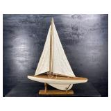 MEDIUM SAIL BOAT WOODEN MODEL BOAT