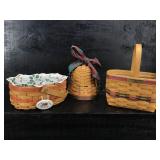 3 SMALL MISC HOLIDAY LONGABERGER BASKETS