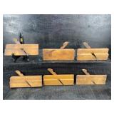 LOT OF 6 SIGNED ANTIQUE WOOD PLANES
