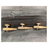 ANTIQUE WOODEN BARREL BEER TAPS 3