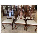 SET OF 6 SOLID CHERRY QUEEN ANNE CHAIRS
