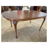 SOLID MAHOGANY QUEEN ANNE DINING ROOM TABLE