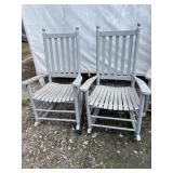 PR OF OAK PORCH ROCKERS