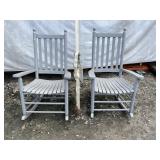 PR OF OAK PORCH ROCKERS