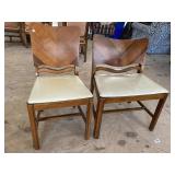 WALNUT WATERFALL VANITY BENCH AND CHAIR