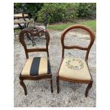 2 VICTORIAN BALLOON BACK CHAIRS