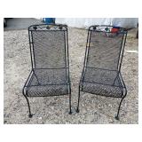 PR OF IRON MESH CHAIRS