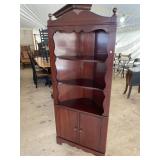 SOLID CHERRY OPEN TOP CORNER CABINET